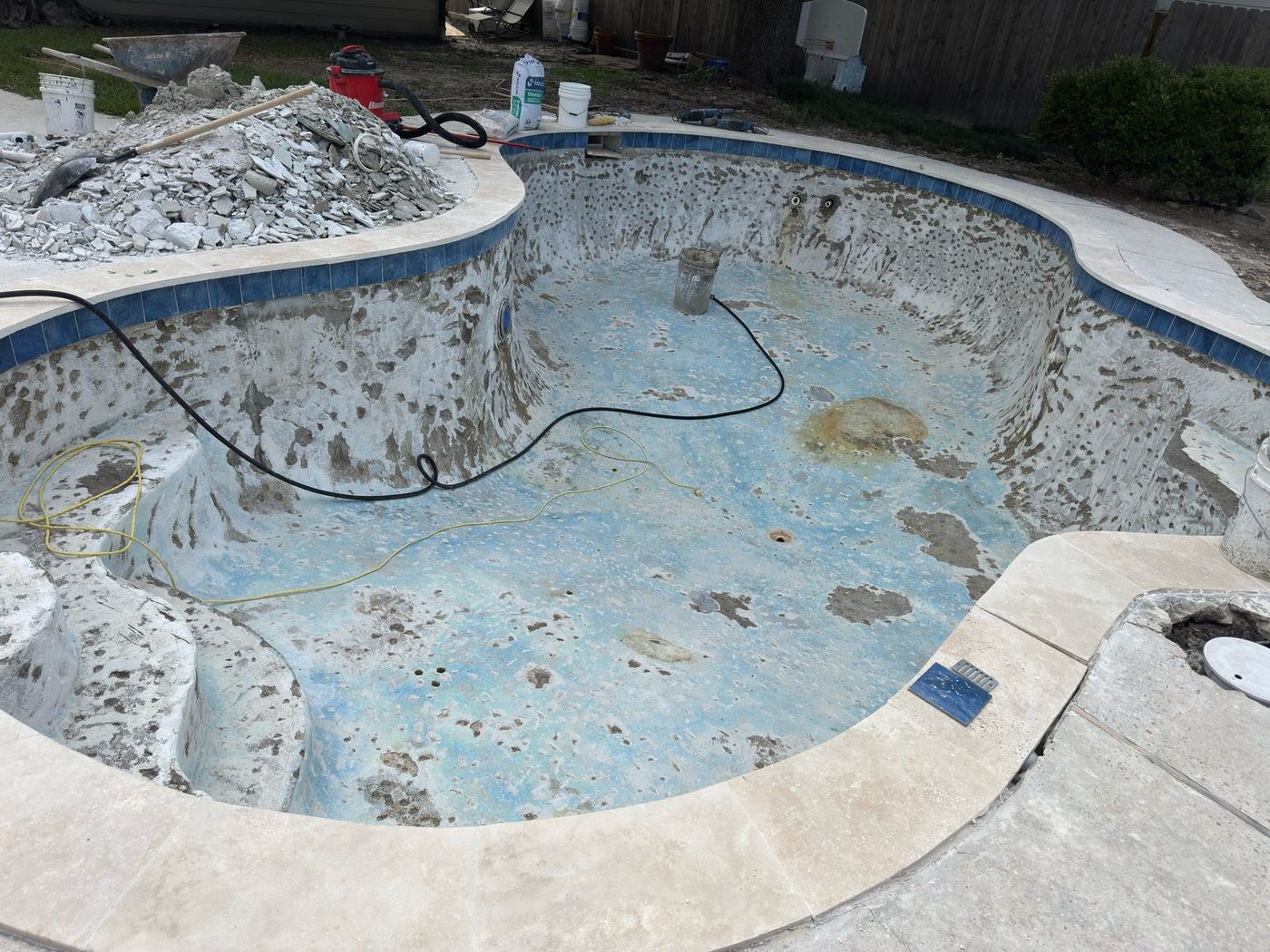 New pool pump and filter equipment pad
